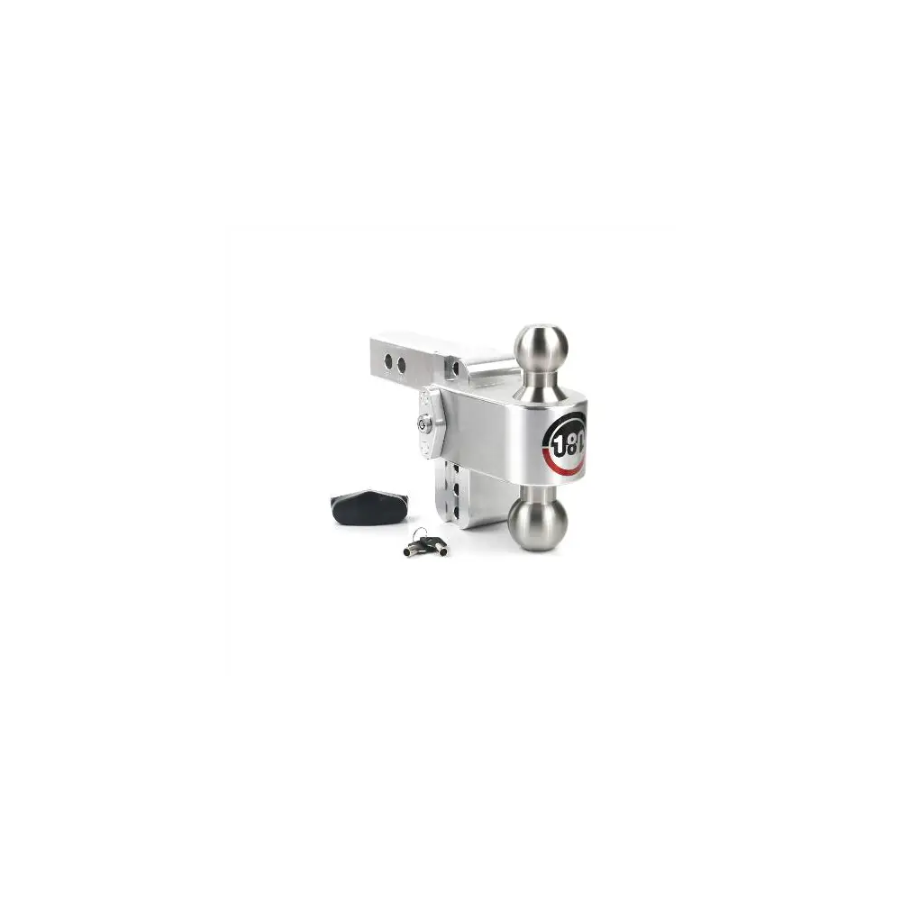 180 Degree Drop Hitch w/ Combo Ball - 4" Drop for 2" Shank- 12.5K Cap - WEILTB4-2